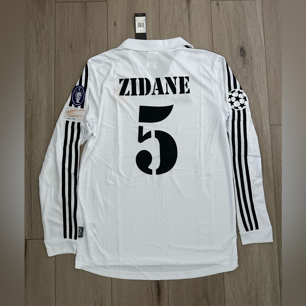 Real Madrid Zidane Soccer Jersey Final 2002 white